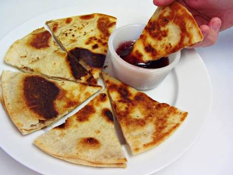 Peanut Butter Quesadilla With Jam Dip