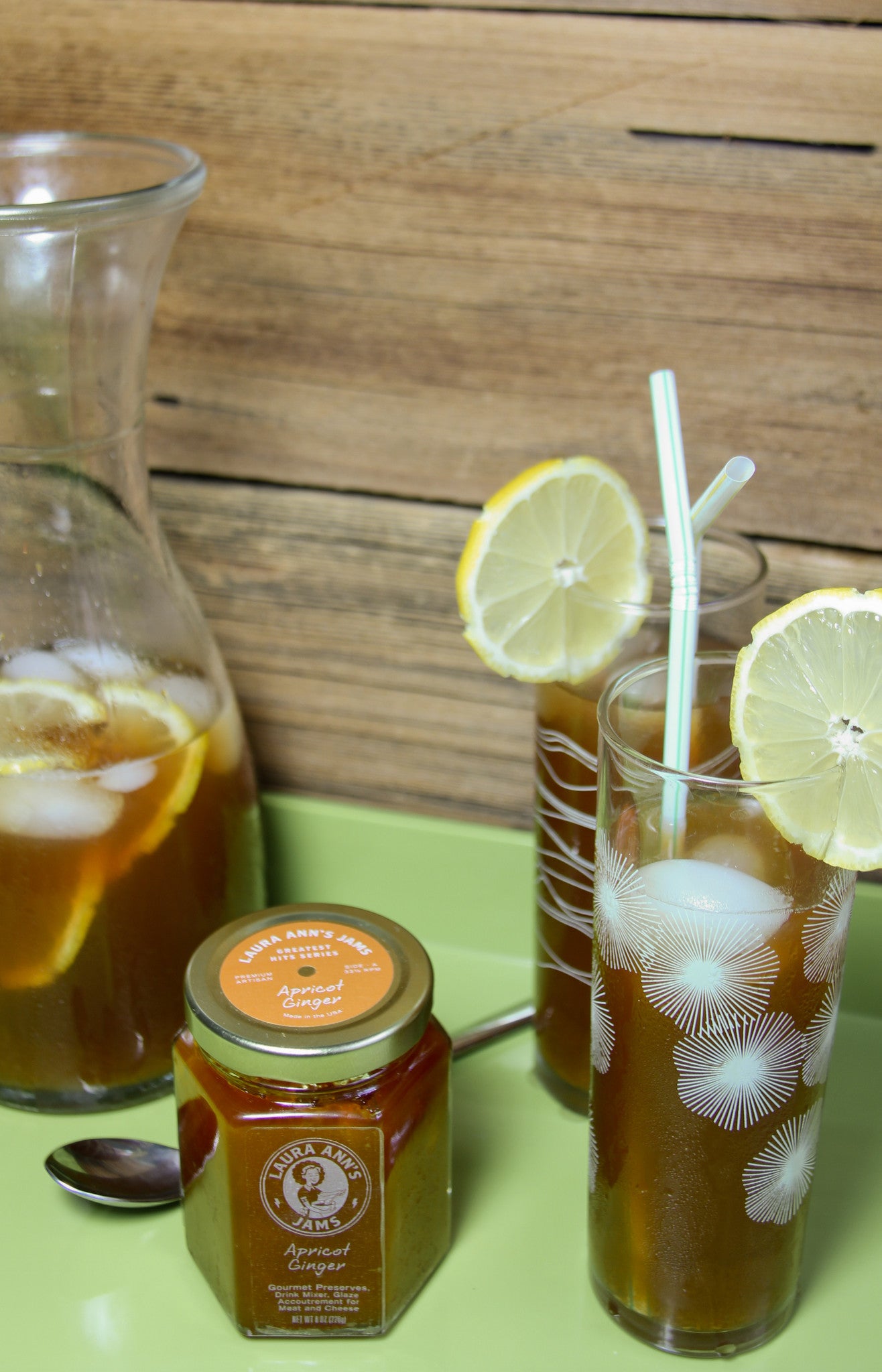 Apricot Ginger Iced Sweet Tea