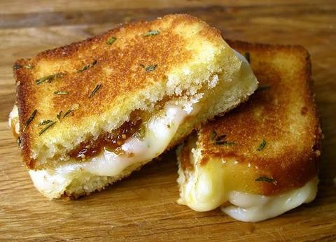 Gourmet Grilled Cheese Sandwich With Jam